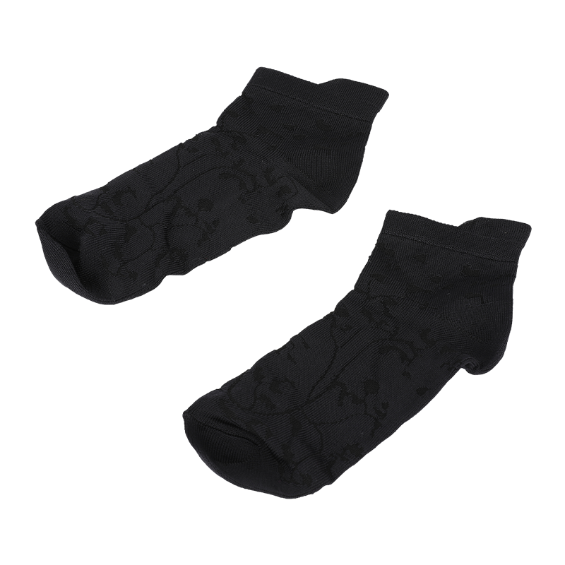 dam supermjuk mikrofiber nylon blommönster lågskurna sneaker ankelstrumpor