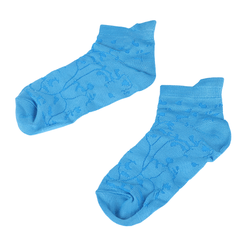 dam supermjuk mikrofiber nylon blommönster lågskurna sneaker ankelstrumpor