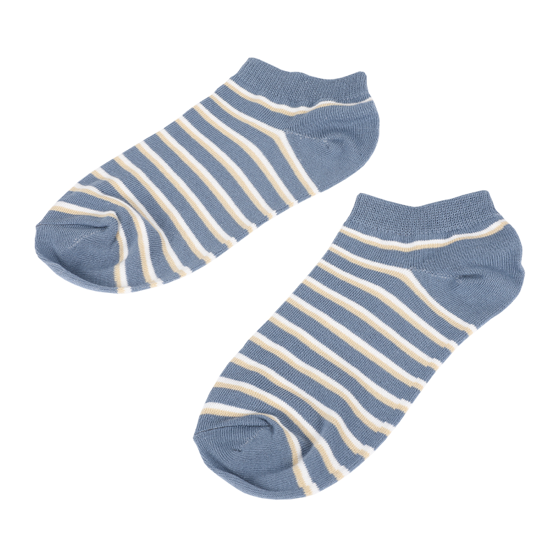 Klassisk randig rutig ankel slät tå sneakersockor liner sportstrumpor för män tillverkade av miljövänliga naturens fräscha 100 % nedbrytbara garn
