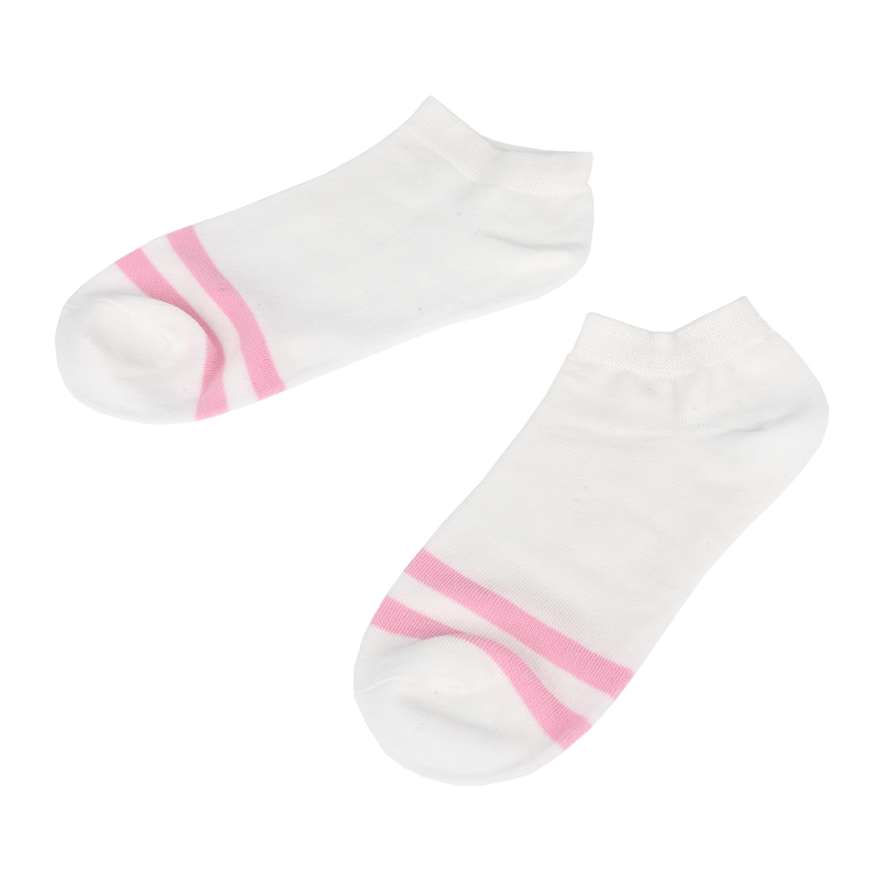 Partihandel anpassade damer klassisk randig dator länkar osynlig sömlös tå lågskurna sneaker ankelstrumpor